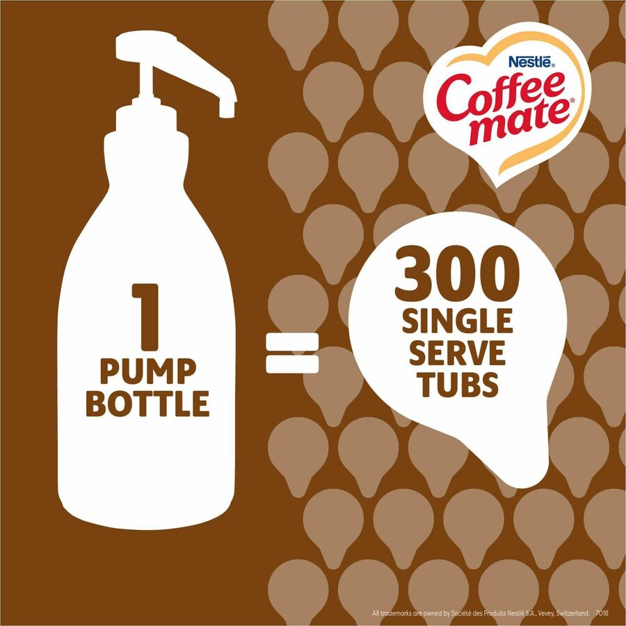 Image of Coffee mate 97955 Snickers Liquid Concentrate Coffee Creamer, Pump Bottle, Snicker Flavor, 50.70 fl oz (1.50 L)Bottle, 1 Each