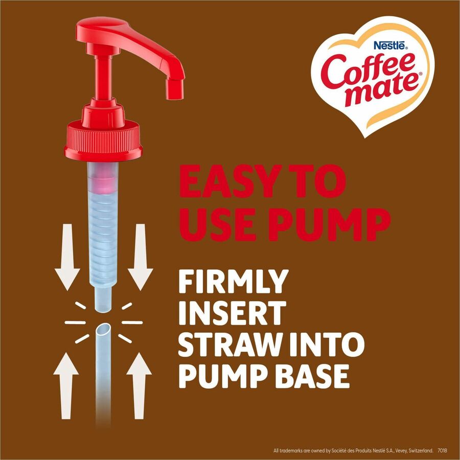Image of Coffee mate 97955 Snickers Liquid Concentrate Coffee Creamer, Pump Bottle, Snicker Flavor, 50.70 fl oz (1.50 L)Bottle, 1 Each