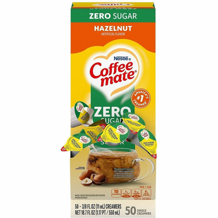 Image of Nestle® Coffee Creamer,Sugar-Free,Hazelnut,0.375 oz,50/BX,White