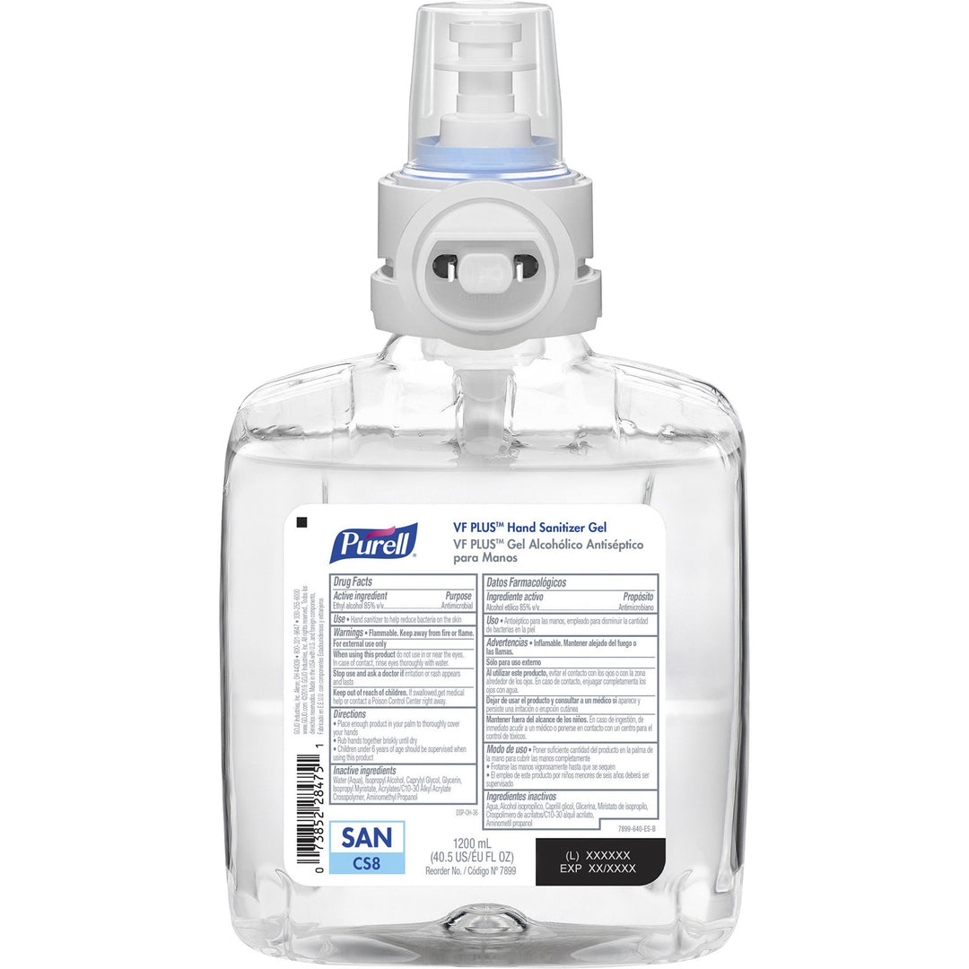 Image of GOJO® Hand Sanitizer,Gel,f/CS8 Touch-Free,VF Plus,1200ml,2/CT,CL