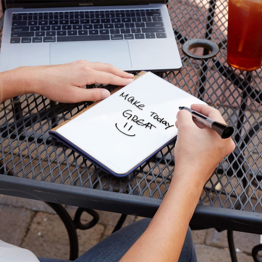 Image of Quartet® Dry-Erase Pad, Glass, Portable, 5"Wx8"H, Black