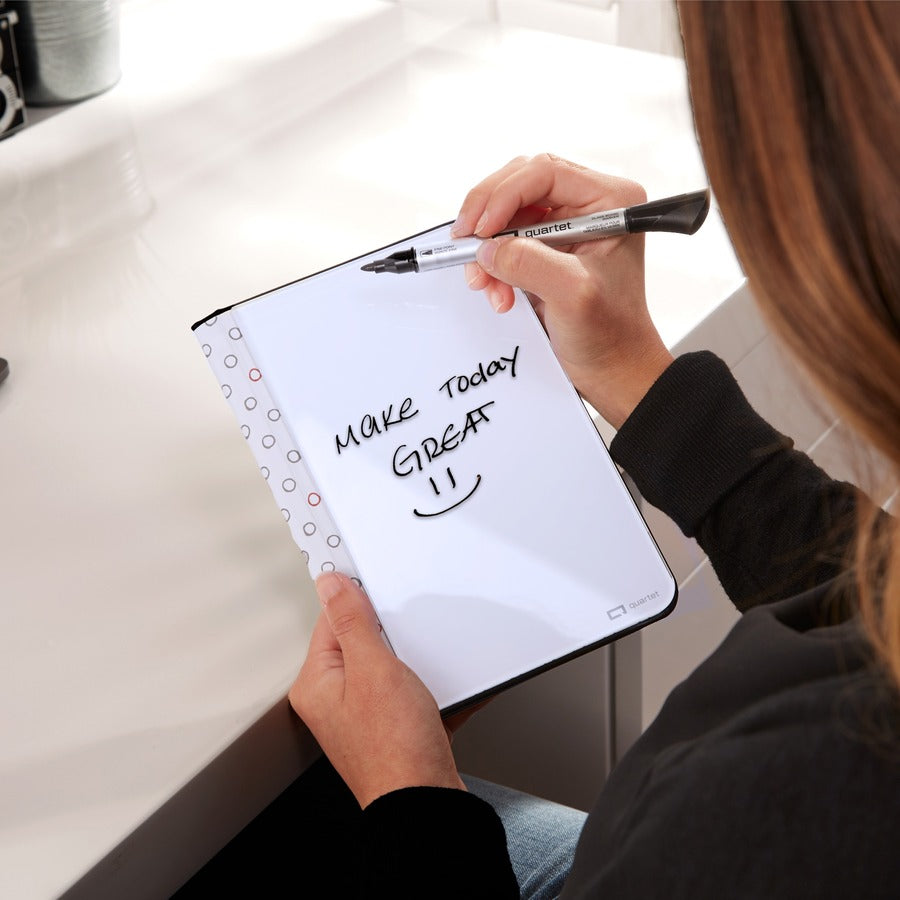Image of Quartet® Dry-Erase Pad, Glass, Portable, 5"Wx8"H, Black
