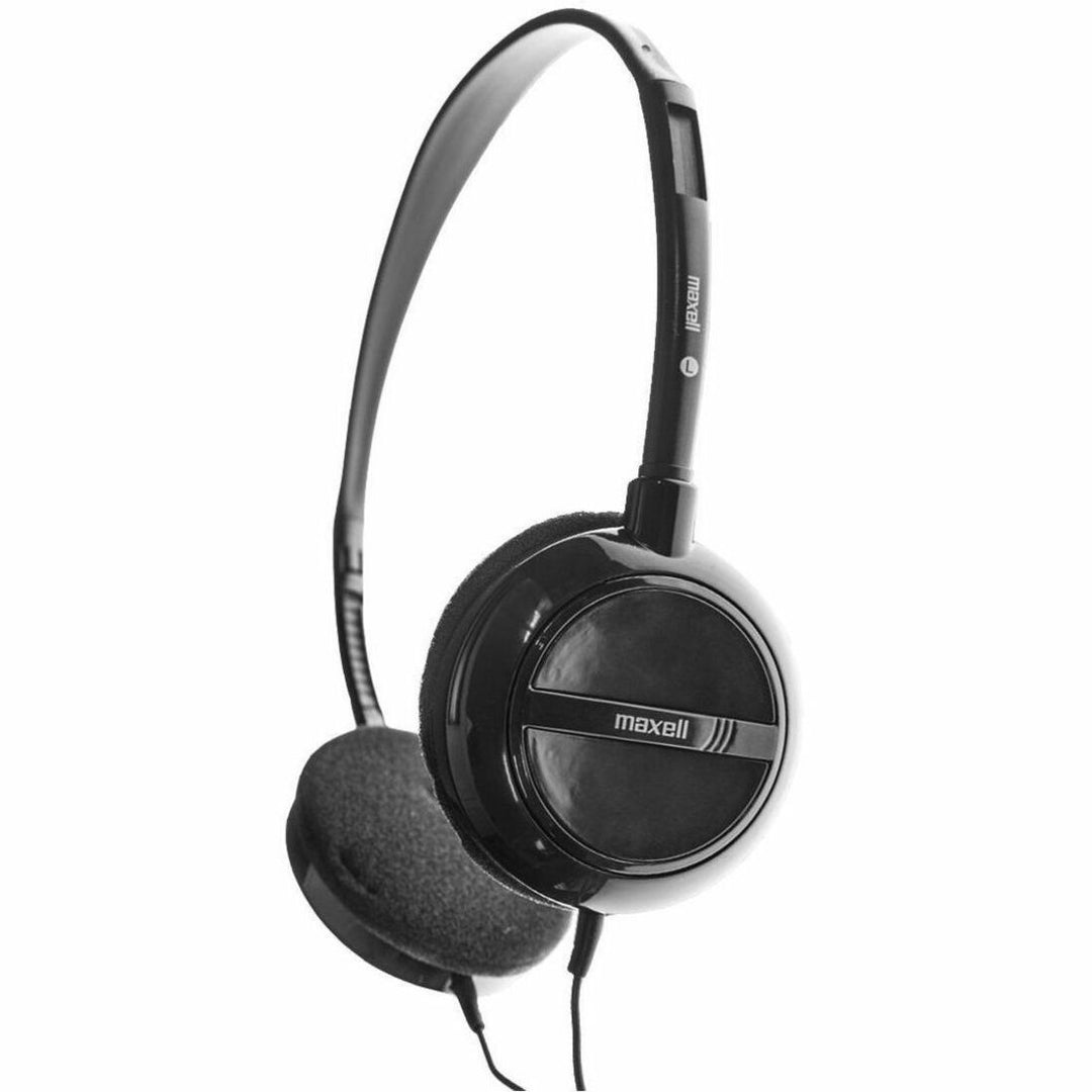Image of Maxell® HP200 Headphone with Microphone, 6 ft Cord, Black