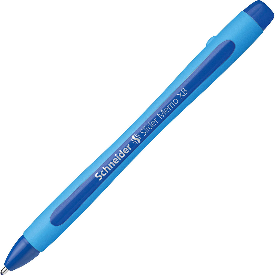 Image of Schneider® Slider Memo Xb Ballpoint Pen, Stick, Extra-Bold 1.4 Mm, Blue Ink, Blue/light Blue Barrel, 10/box