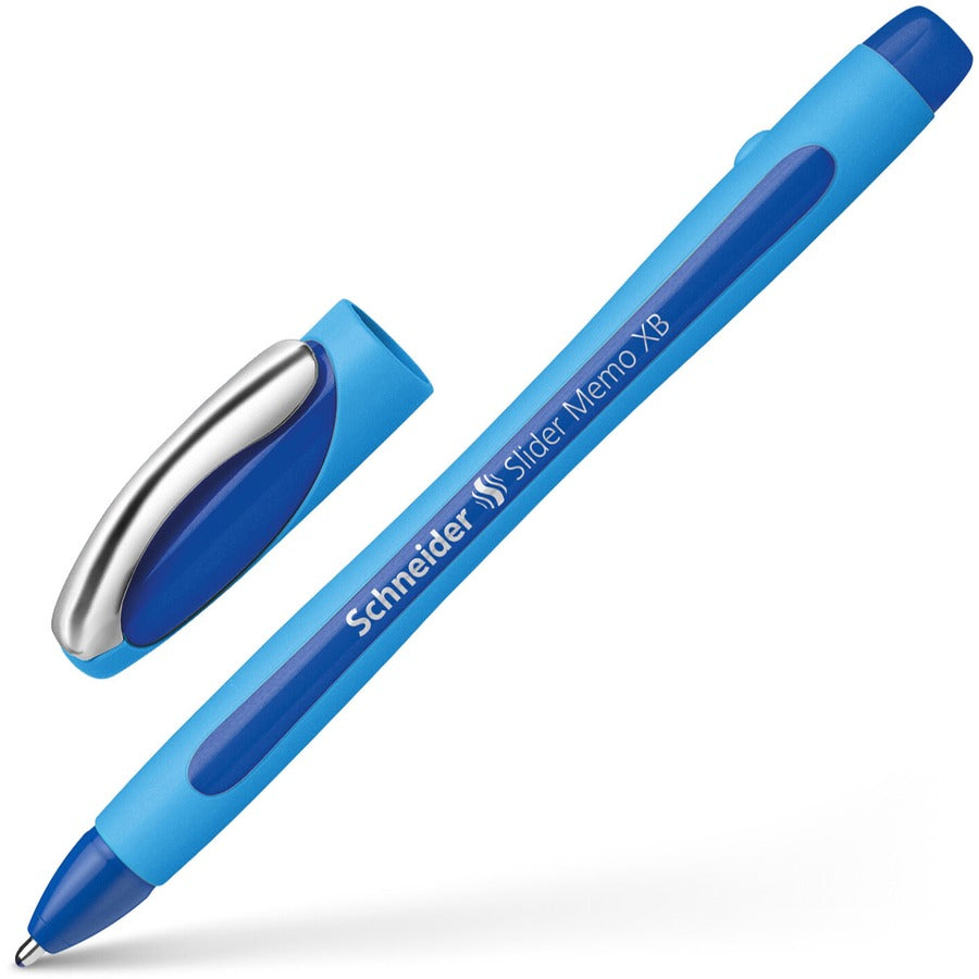 Image of Schneider® Slider Memo Xb Ballpoint Pen, Stick, Extra-Bold 1.4 Mm, Blue Ink, Blue/light Blue Barrel, 10/box