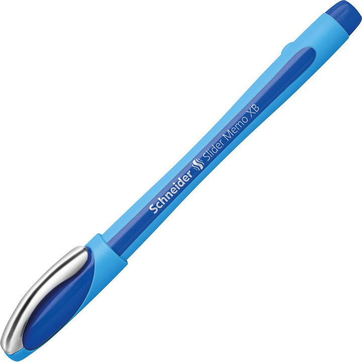 Image of Schneider® Slider Memo Xb Ballpoint Pen, Stick, Extra-Bold 1.4 Mm, Blue Ink, Blue/light Blue Barrel, 10/box