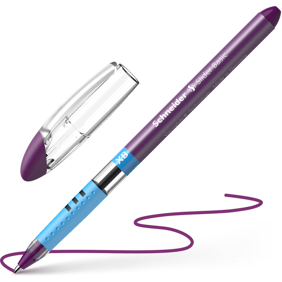 Image of Schneider® Slider Basic Ballpoint Pen, Stick, Extra-Bold 1.4 mm, Assorted Ink and Barrel Colors, 8/Pack