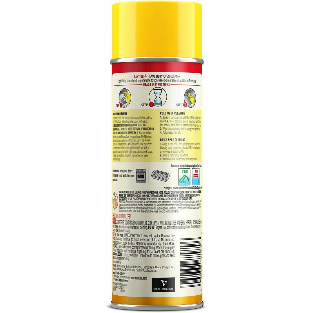 Image of Easy-Off 87979 Heavy Duty Oven Cleaner, Ready-To-Use, 14.5 fl oz (0.5 quart), Floral, Fresh Scent, Heavy Duty, Bleach-free, White, 12 / Carton