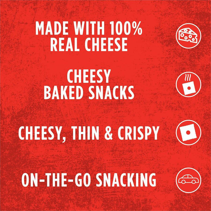 Image of Sunshine® Cheez-It Snap'd Crackers, Cheddar Sour Cream And Onion, 2.2 Oz Pouch, 6/pack