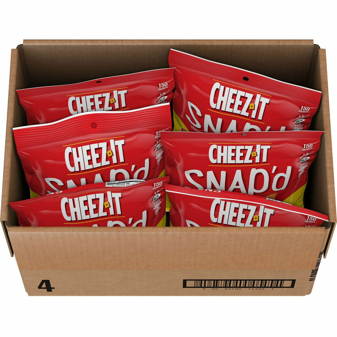 Image of Sunshine® Cheez-It Snap'd Crackers, Double Cheese, 2.2 Oz Pouch, 6/pack