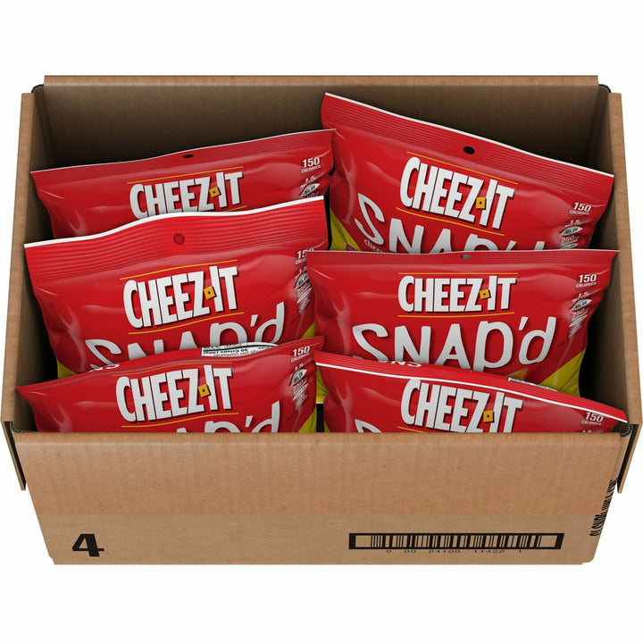 Image of Sunshine® Cheez-It Snap'd Crackers, Double Cheese, 2.2 Oz Pouch, 6/pack