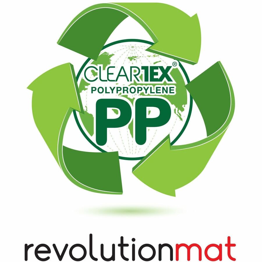 Image of Floortex® Cleartex Polypropylene Anti-Slip Foldable Chair Mat for Hard Floors, 35" w x 46" l, Translucent