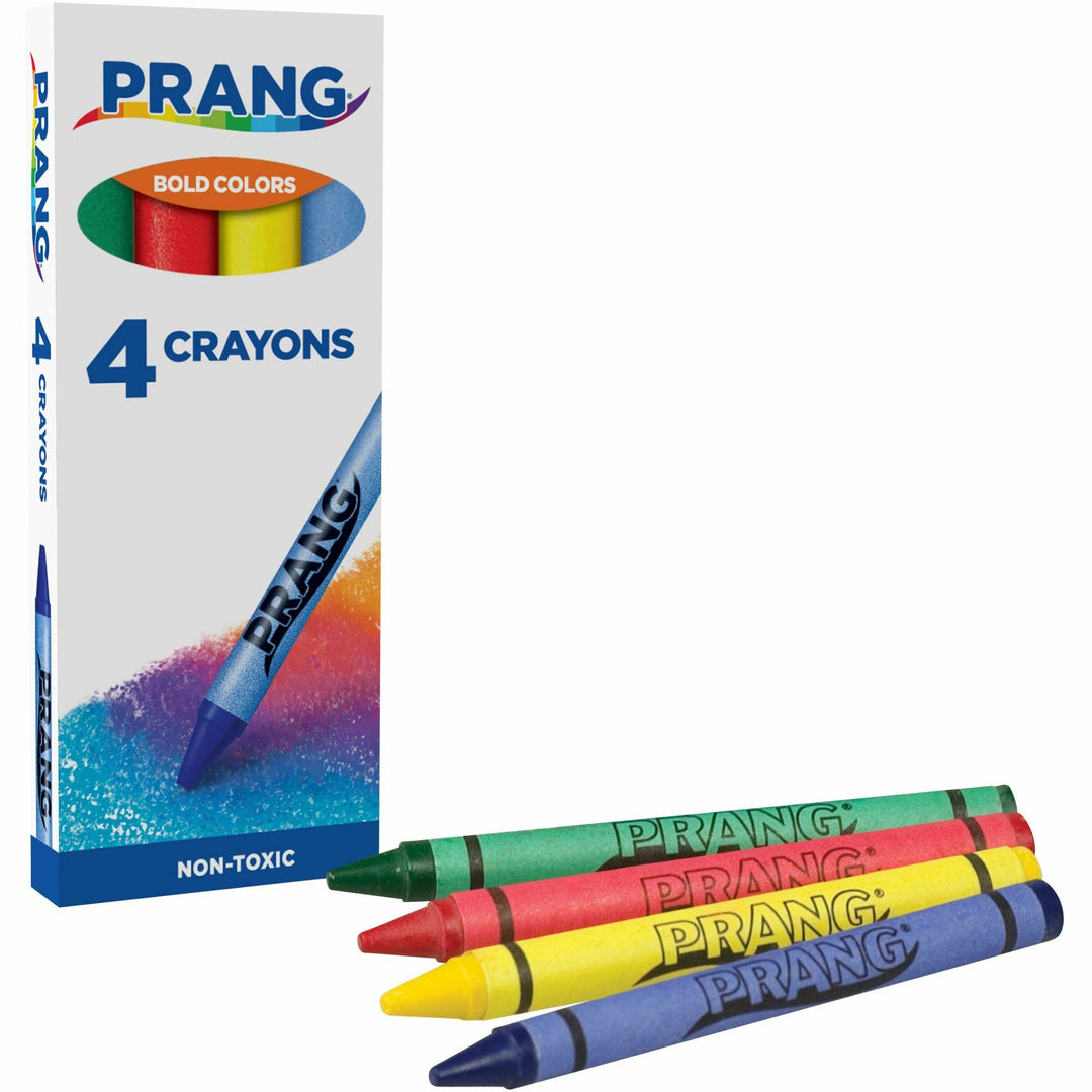Image of Prang X150 Crayons, Green, Red, Yellow, Blue, 4 / Pack