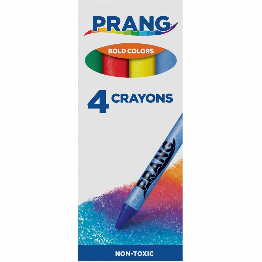 Image of Prang X150 Crayons, Green, Red, Yellow, Blue, 4 / Pack