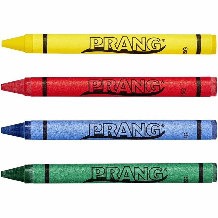 Image of Prang X150 Crayons, Green, Red, Yellow, Blue, 4 / Pack