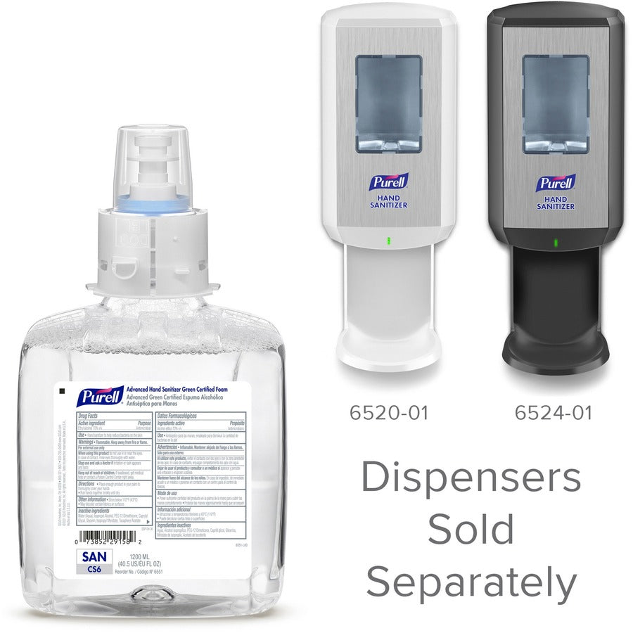 Image of GOJO® Hand Sanitizer,Foam,f/CS6 Touch-free Dispenser,2/CT,CL