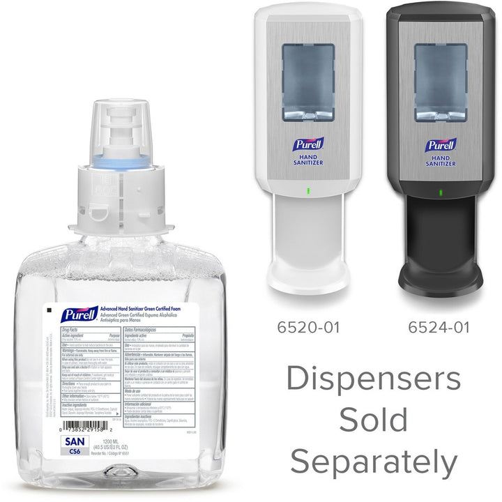 Image of GOJO® Hand Sanitizer,Foam,f/CS6 Touch-free Dispenser,2/CT,CL