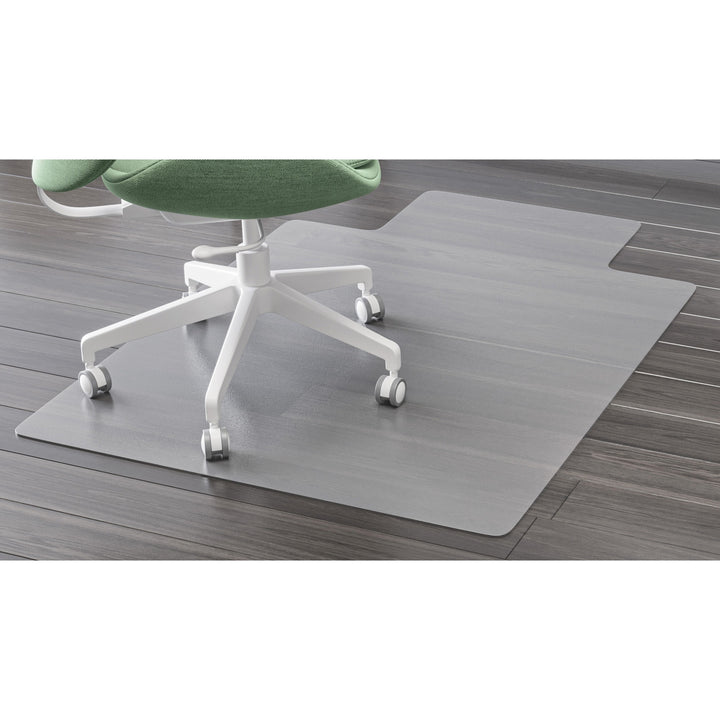 Image of deflecto® EconoMat Antimicrobial Chair Mat, Lipped, 36 x 48, Clear