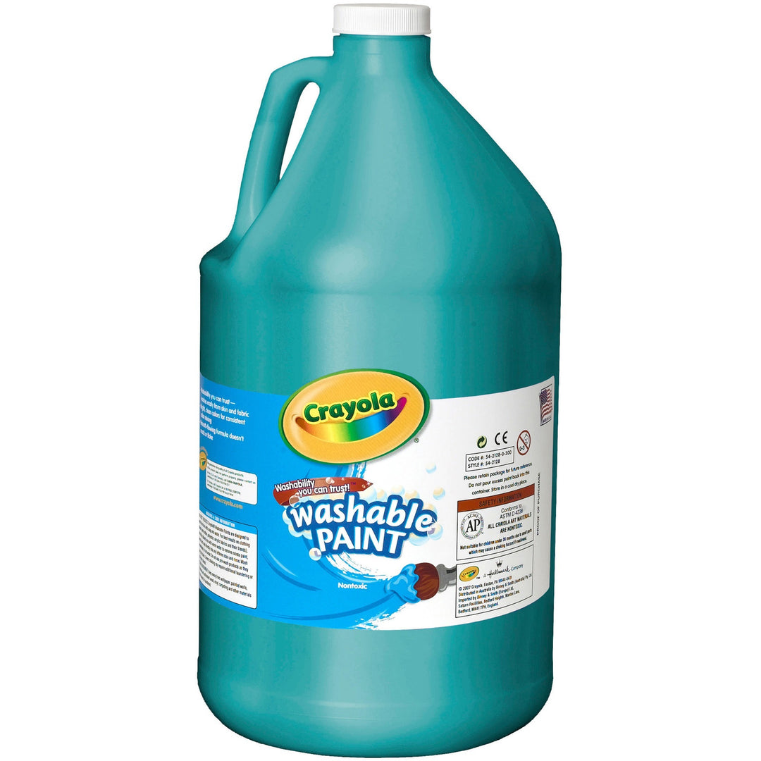 Image of Crayola® Paint, Washable, 1 Gallon, Turquoise