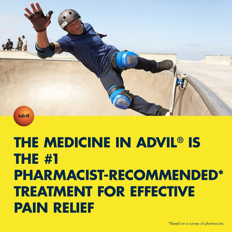 Image of Advil 15489 Ibuprofen Tablets, For Pain, Headache, Backache, Menstrual Cramp, Joint Pain, Fever, 50 Packets/Box, 1 Box
