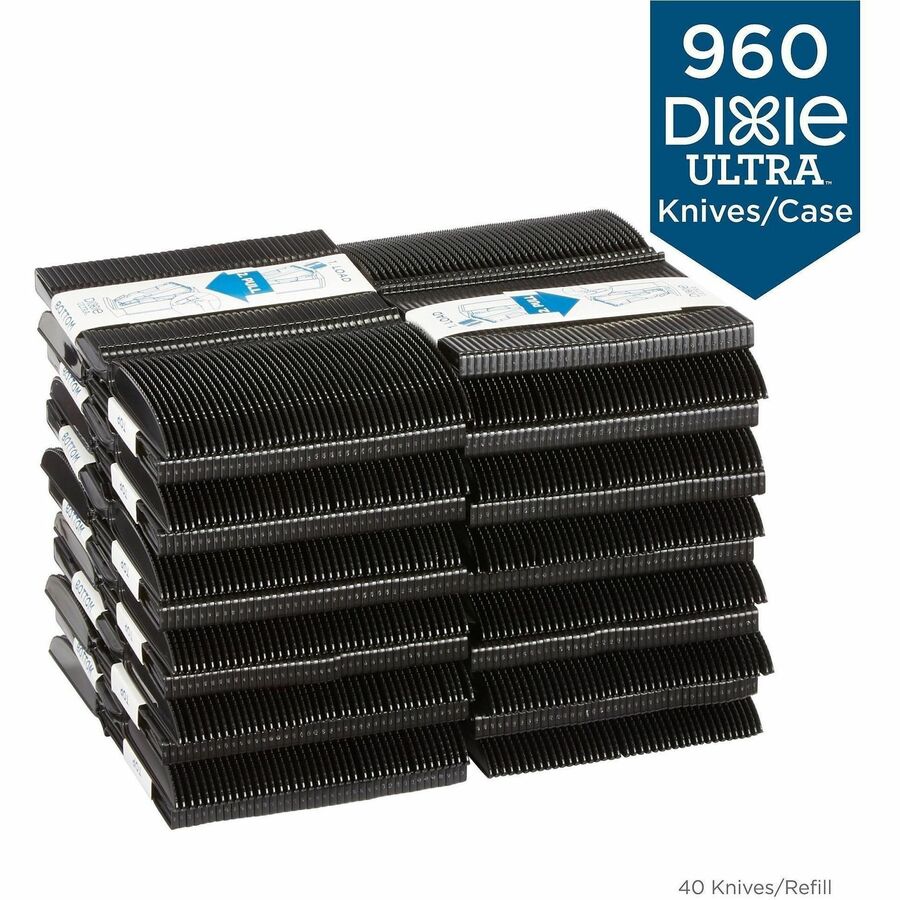 Image of SmartStock DUSSPK5 Knife, Knife, 40 x Knife, Disposable, Black, 24 / Carton