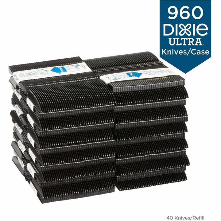Image of SmartStock DUSSPK5 Knife, Knife, 40 x Knife, Disposable, Black, 24 / Carton