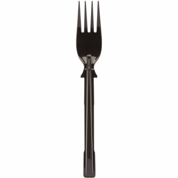Image of SmartStock DUSSPF5 Fork, Fork, 40 x Fork, Disposable, Black, 24 / Carton