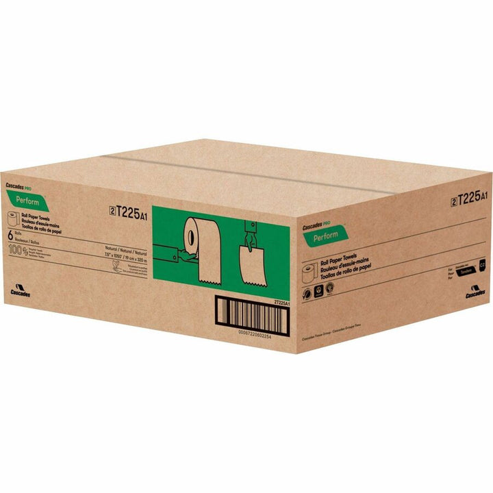 Image of Cascades Paper Towels,Recycled,1-Ply,8"x1050',6RL/CT,Kraft