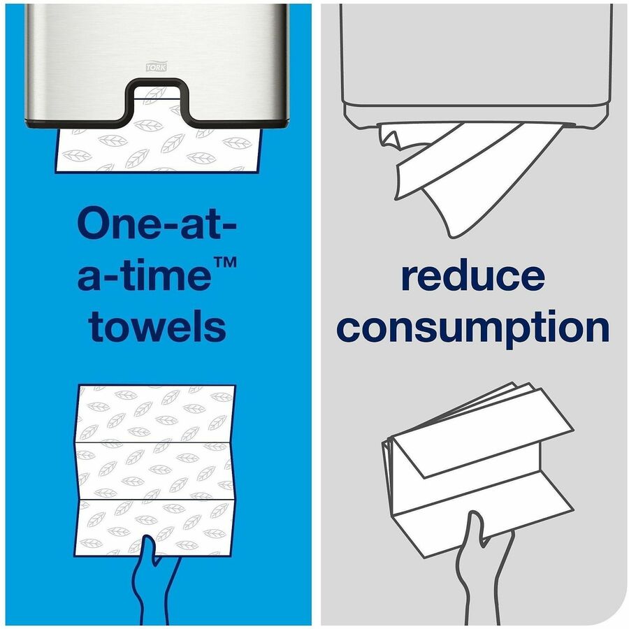 Image of TORK 101298 Xpress Extra Soft Multifold Hand Towels, 2 Ply, Multifold, 9.13" W x 12.80" Length, White, Virgin Pulp, Virgin Fiber, 16 / Carton