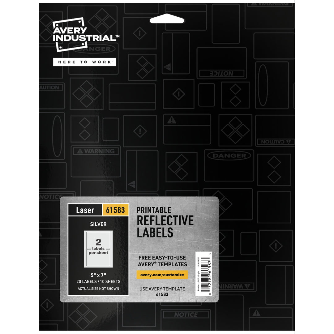Image of Avery® 61583 Reflective Sign Labels