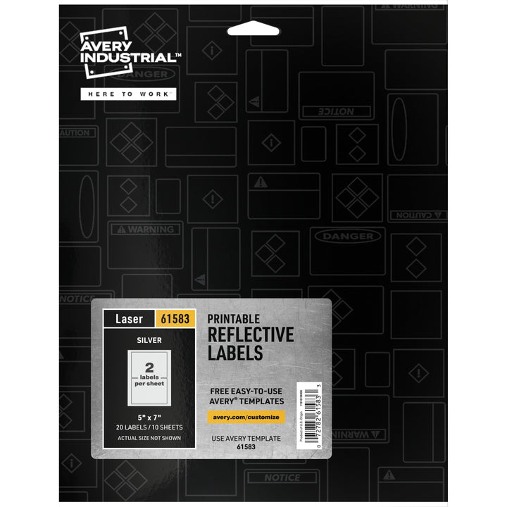 Image of Avery® 61583 Reflective Sign Labels
