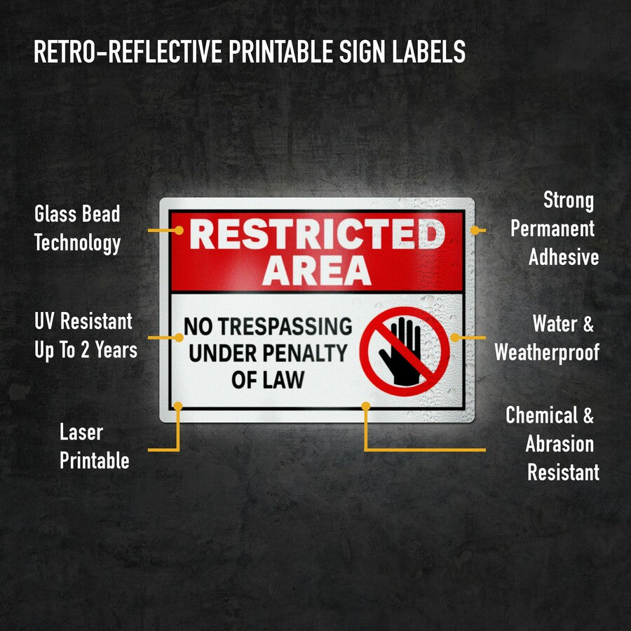 Image of Avery® 61583 Reflective Sign Labels