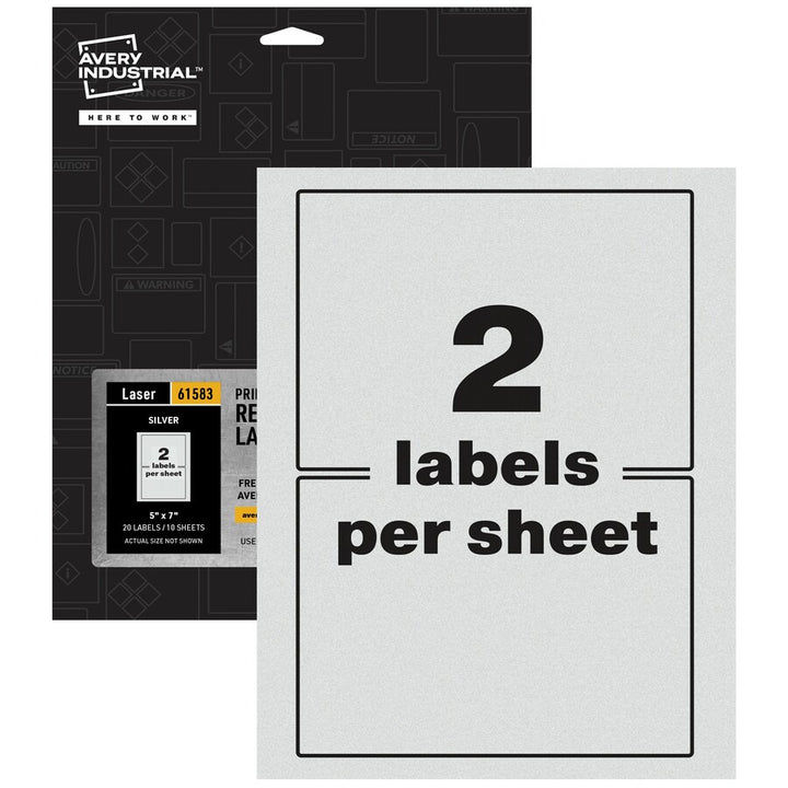 Image of Avery® 61583 Reflective Sign Labels