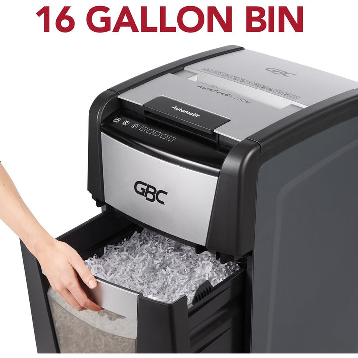Image of GBC® Autofeed+ 300X Super Cross-Cut Office Shredder, 300 Auto/10 Manual Sheet Capacity