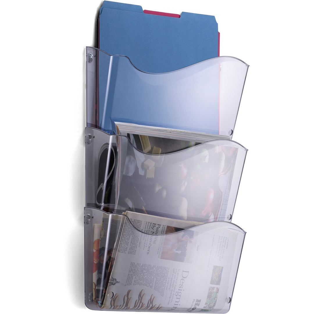 Image of Officemate Wall Files,w/Hanger,Unbreakable,13-3/4"x3"x19-1/2",3/EA,CL