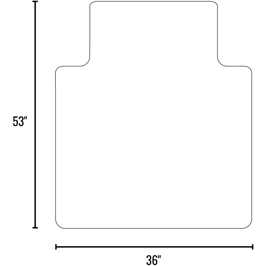 Image of ES Robbins® Sit Or Stand Mat For Carpet Or Hard Floors, 36 X 53 With Lip, Clear/black