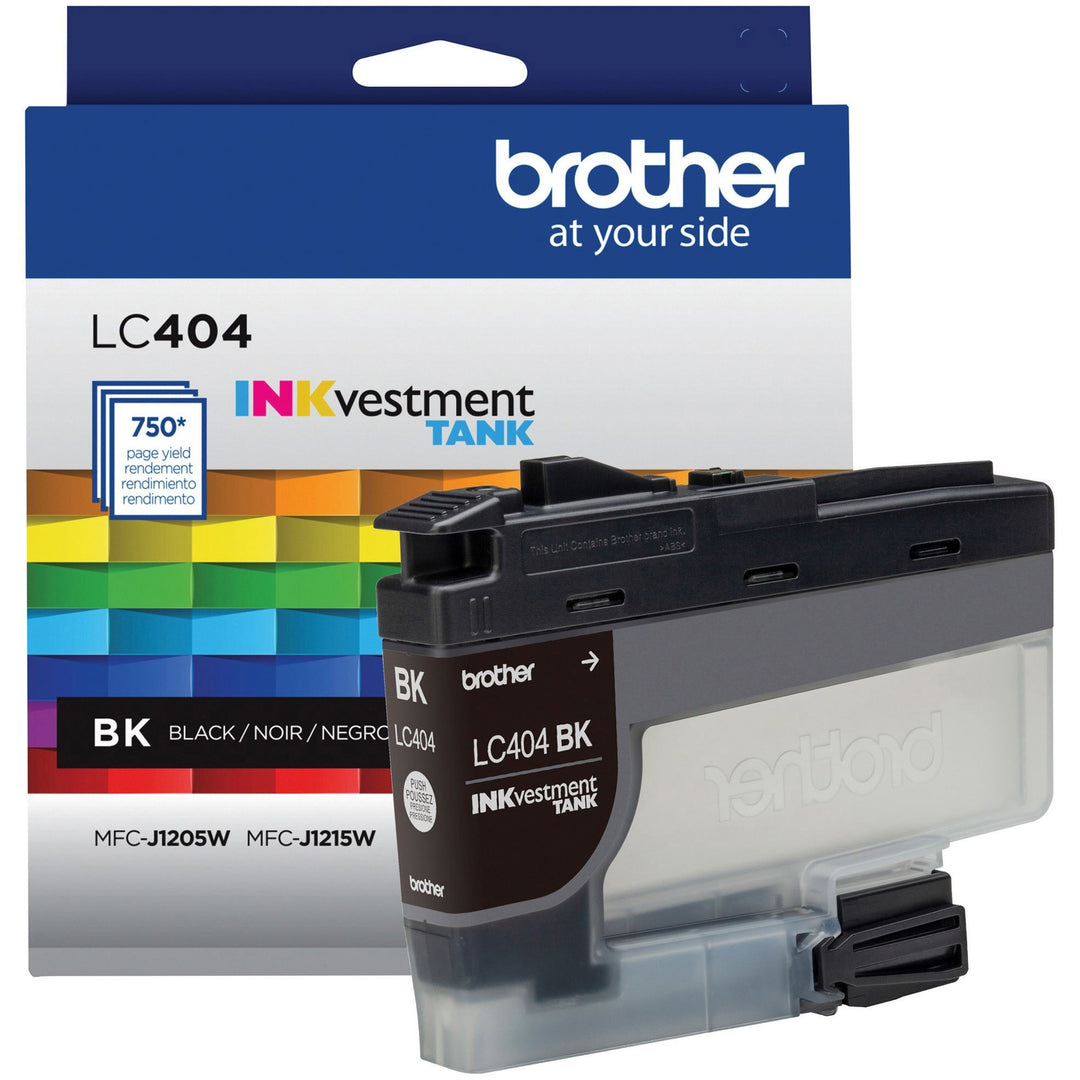Image of Brother INKvestment LC404BK LC404 Inkjet Cartridge, 750 Pages, 1 Each
