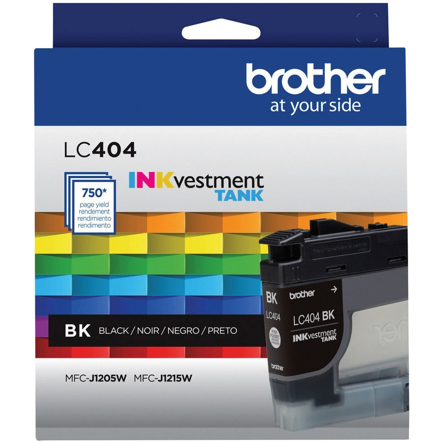 Image of Brother INKvestment LC404BK LC404 Inkjet Cartridge, 750 Pages, 1 Each