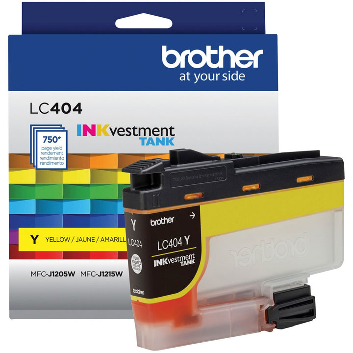 Image of Brother LC404Y INKvestment Tank Ink Cartridge, 750 Pages, 1 Each