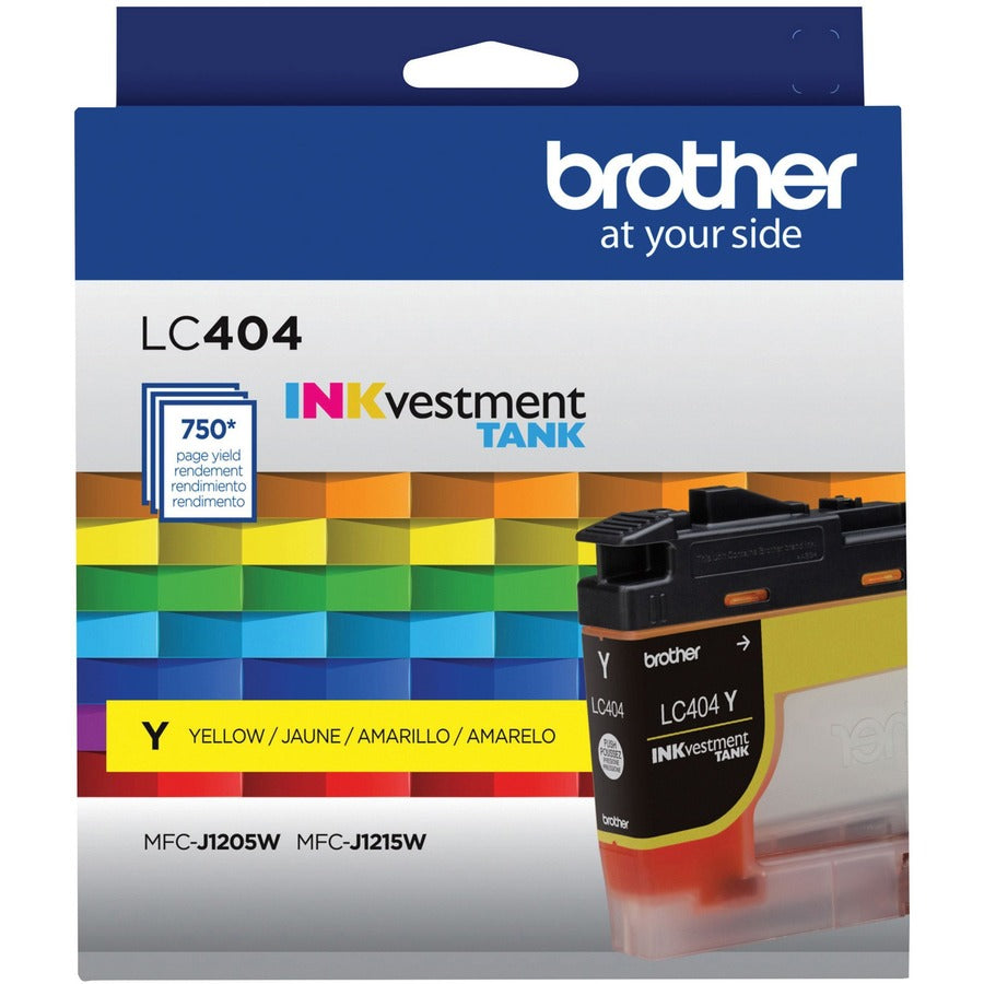 Image of Brother LC404Y INKvestment Tank Ink Cartridge, 750 Pages, 1 Each