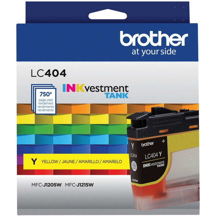 Image of Brother LC404Y INKvestment Tank Ink Cartridge, 750 Pages, 1 Each