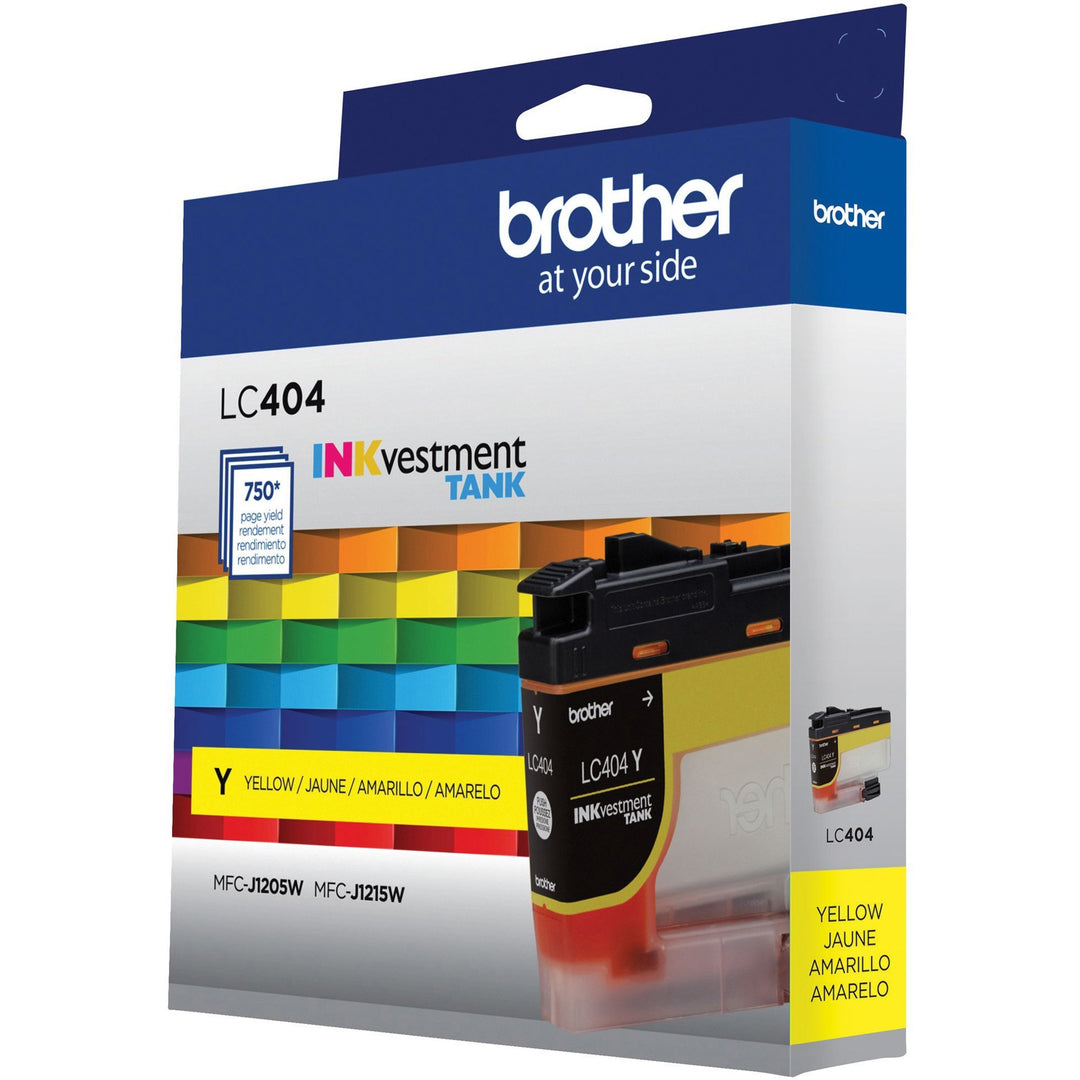 Image of Brother LC404Y INKvestment Tank Ink Cartridge, 750 Pages, 1 Each