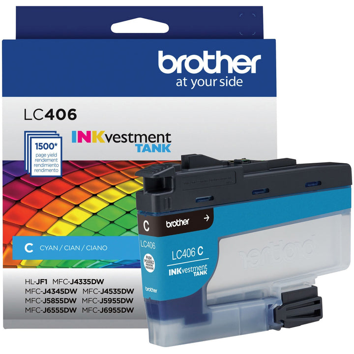 Image of Brother LC406C INKvestment Tank Ink Cartridge, 1500 Pages, 1 Each