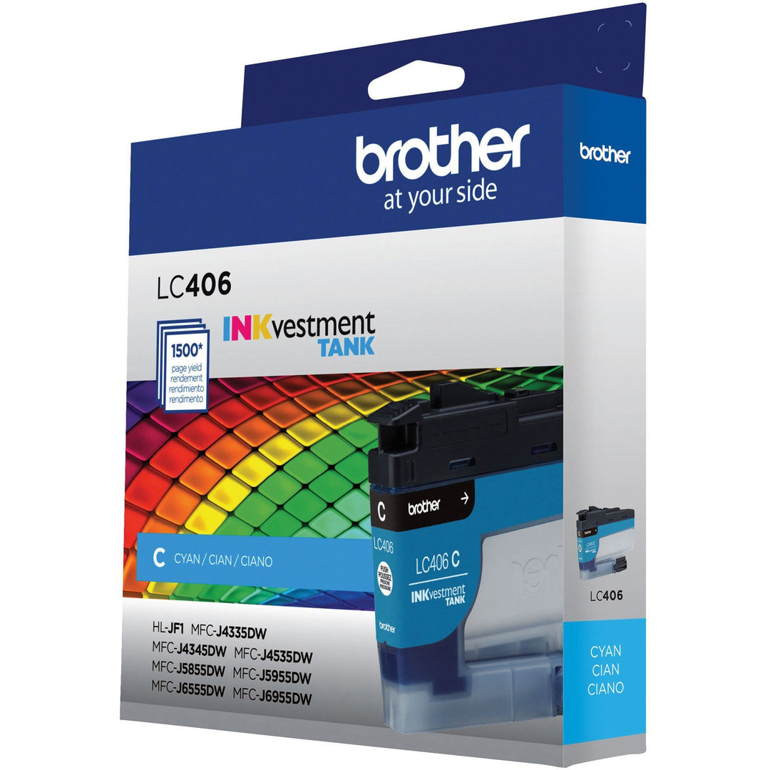 Image of Brother LC406C INKvestment Tank Ink Cartridge, 1500 Pages, 1 Each