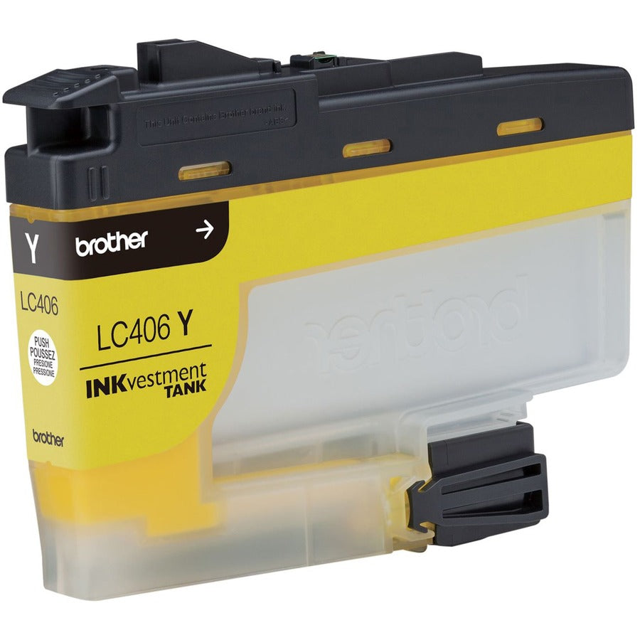 Image of Brother LC406Y INKvestment Tank Ink Cartridge, 1500 Pages, 1 Each