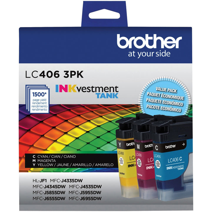 Image of Brother LC4063PK INKvestment Tank Ink Cartridges, 1500 Pages (Per Cartridge), 1 Each