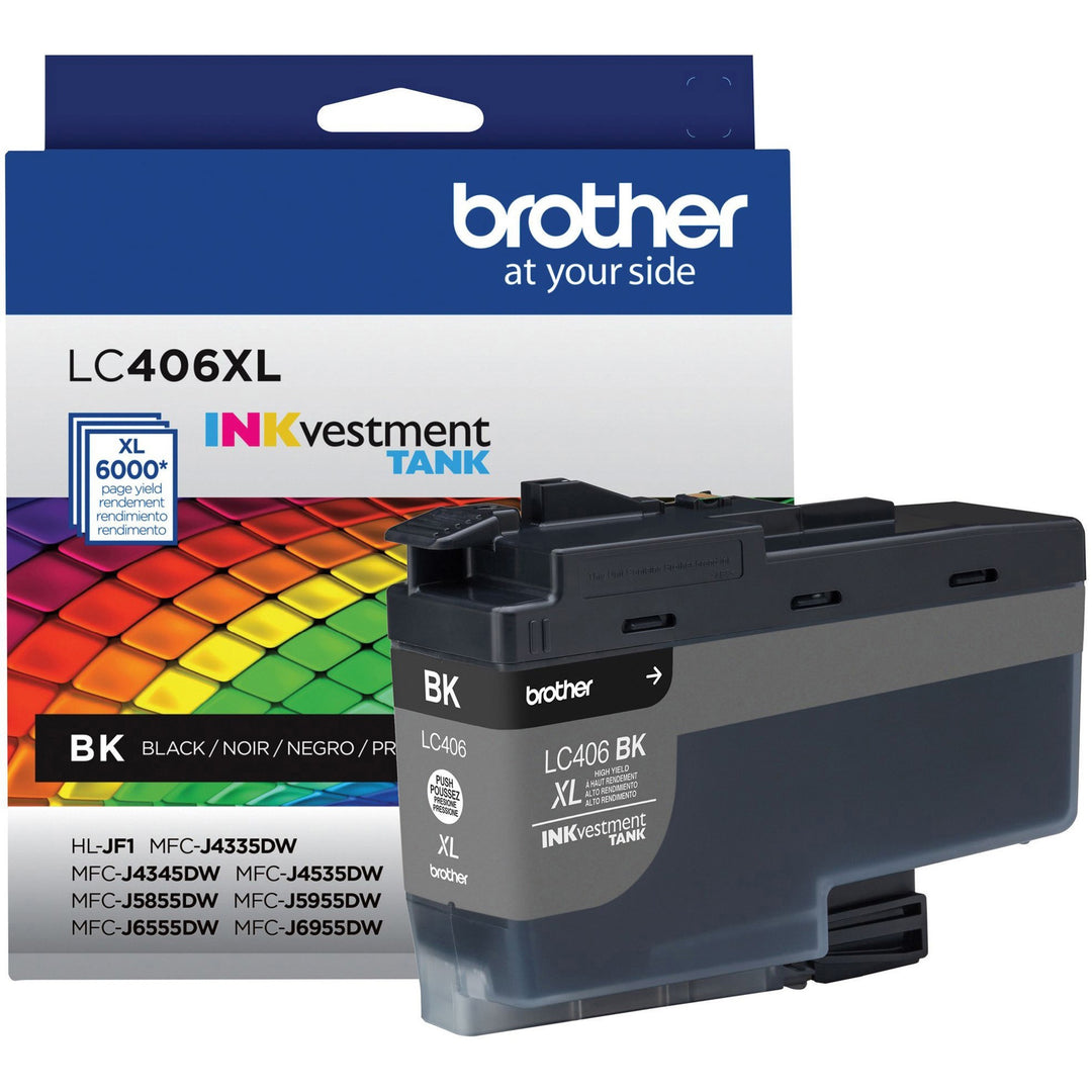 Image of Brother LC406XLBK INKvestment Tank Ink Cartridge, 6000 Pages, 1 Each