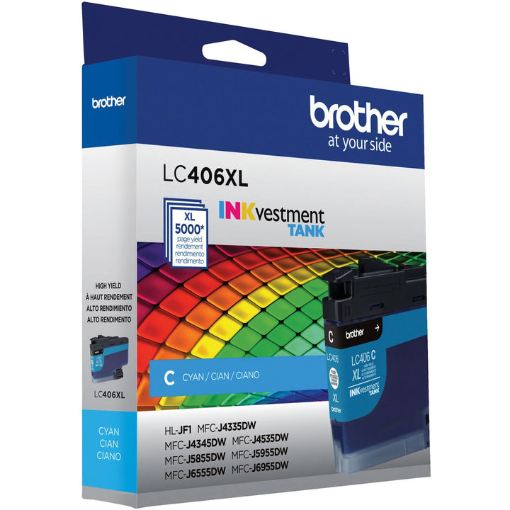 Image of Brother LC406XLC INKvestment Tank Ink Cartridge, 5000 Pages, 1 Each