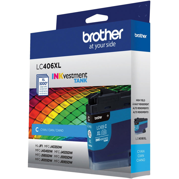 Image of Brother LC406XLC INKvestment Tank Ink Cartridge, 5000 Pages, 1 Each