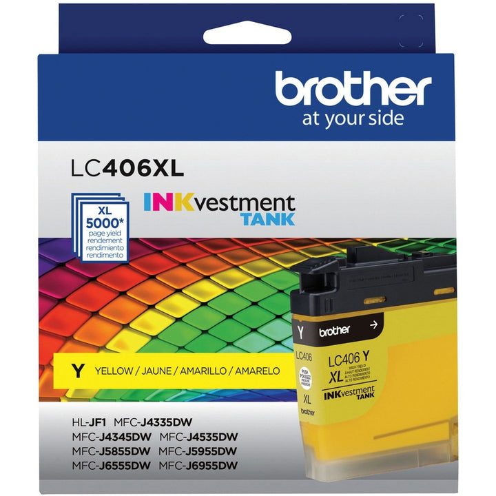 Image of Brother LC406XLY INKvestment Tank Ink Cartridge, 5000 Pages, 1 Each